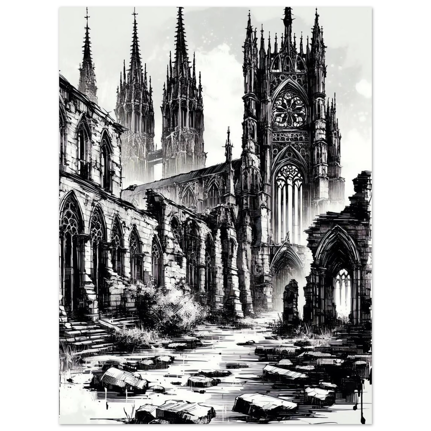 Affiche Vakiart : Cathédrale Fantomatique maquette