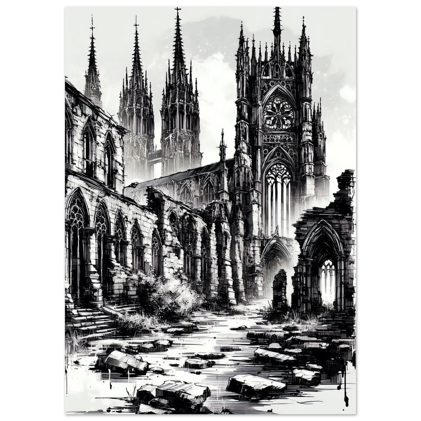 Affiche Vakiart : Cathédrale Fantomatique maquette