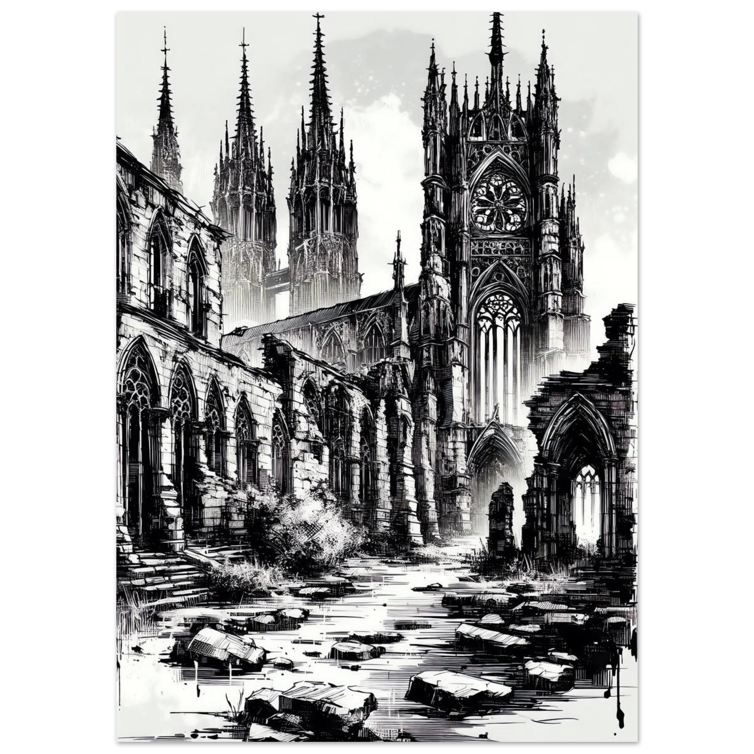 Affiche Vakiart : Cathédrale Fantomatique maquette