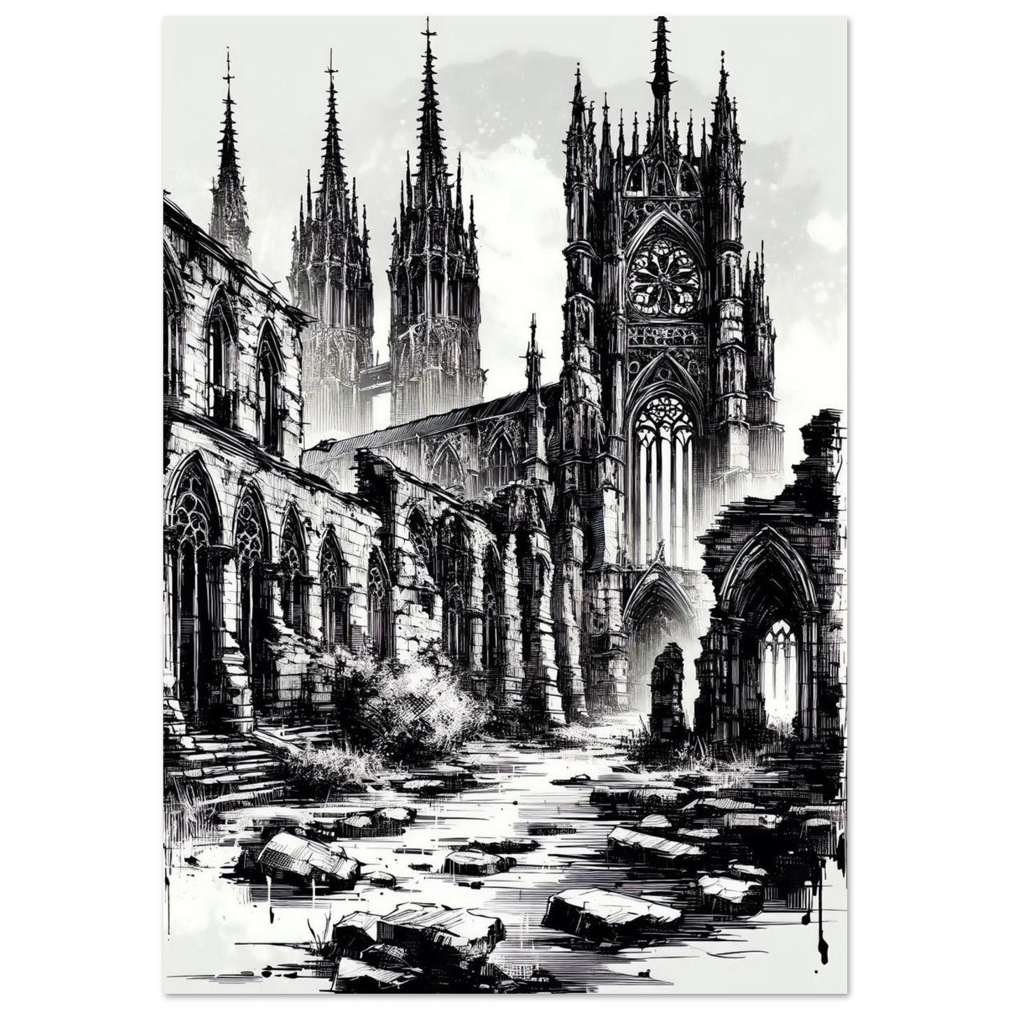 Affiche Vakiart : Cathédrale Fantomatique maquette