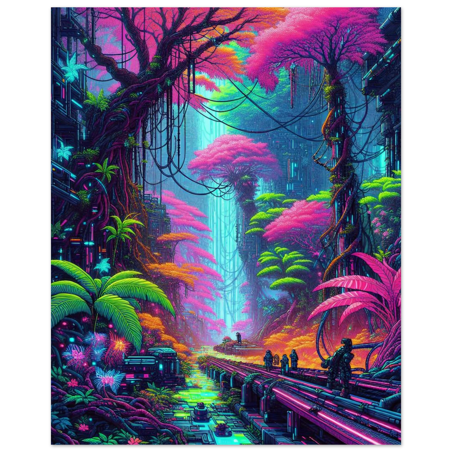 Affiche Jungle Synthétique maquette