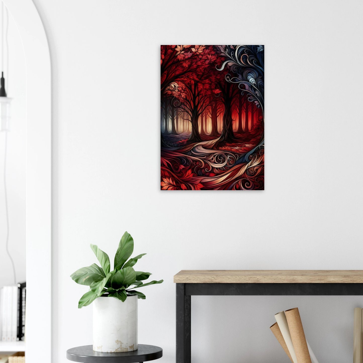 Affiche Vakiart : Forêt d’Automne gothique maquette