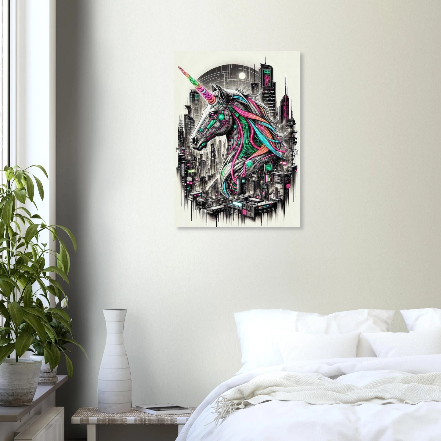 Poster Licorne Futuriste maquette