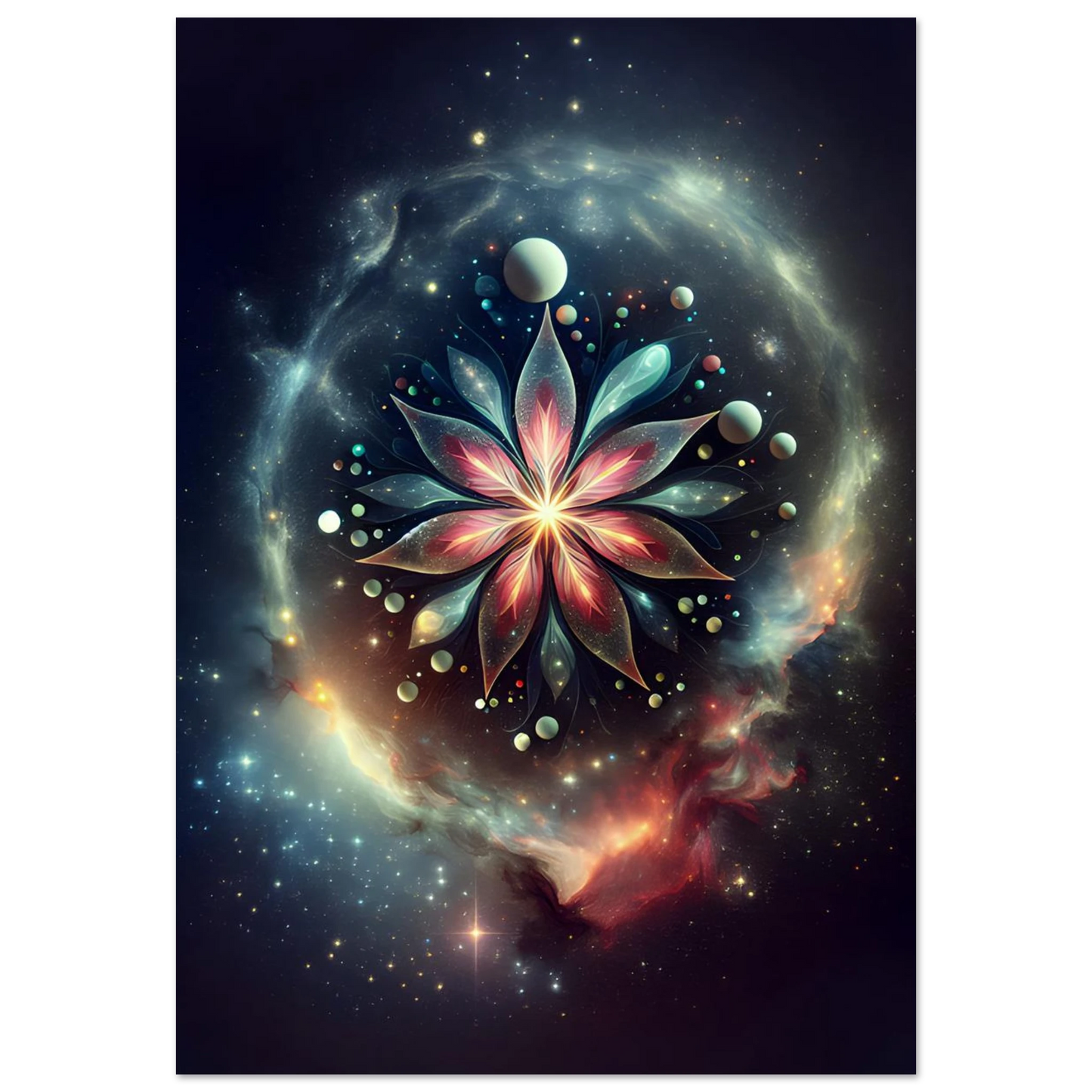 Poster Vakiart : Fleur Cosmotique maquette