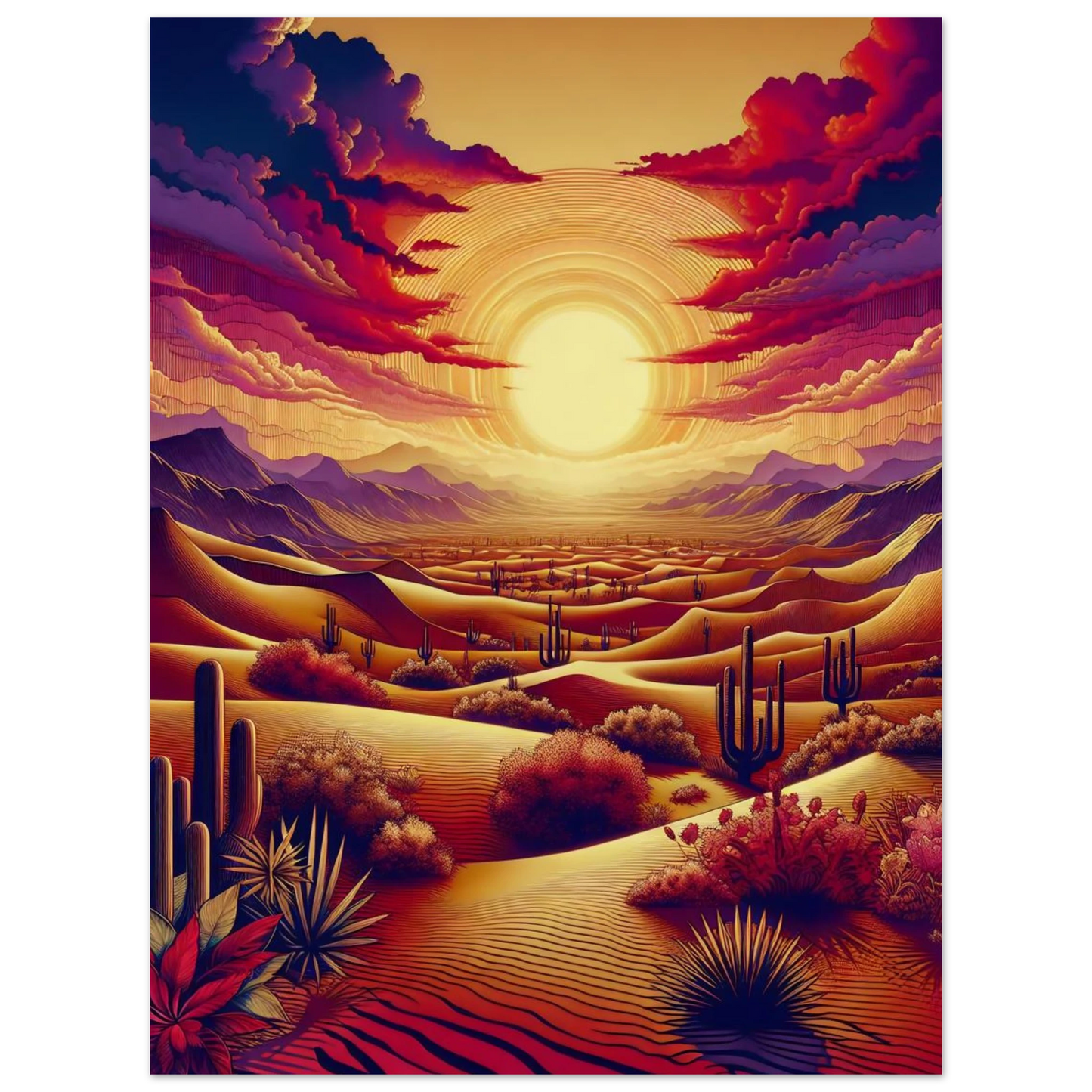 Poster Vakiart : Soleil Écarlate maquette