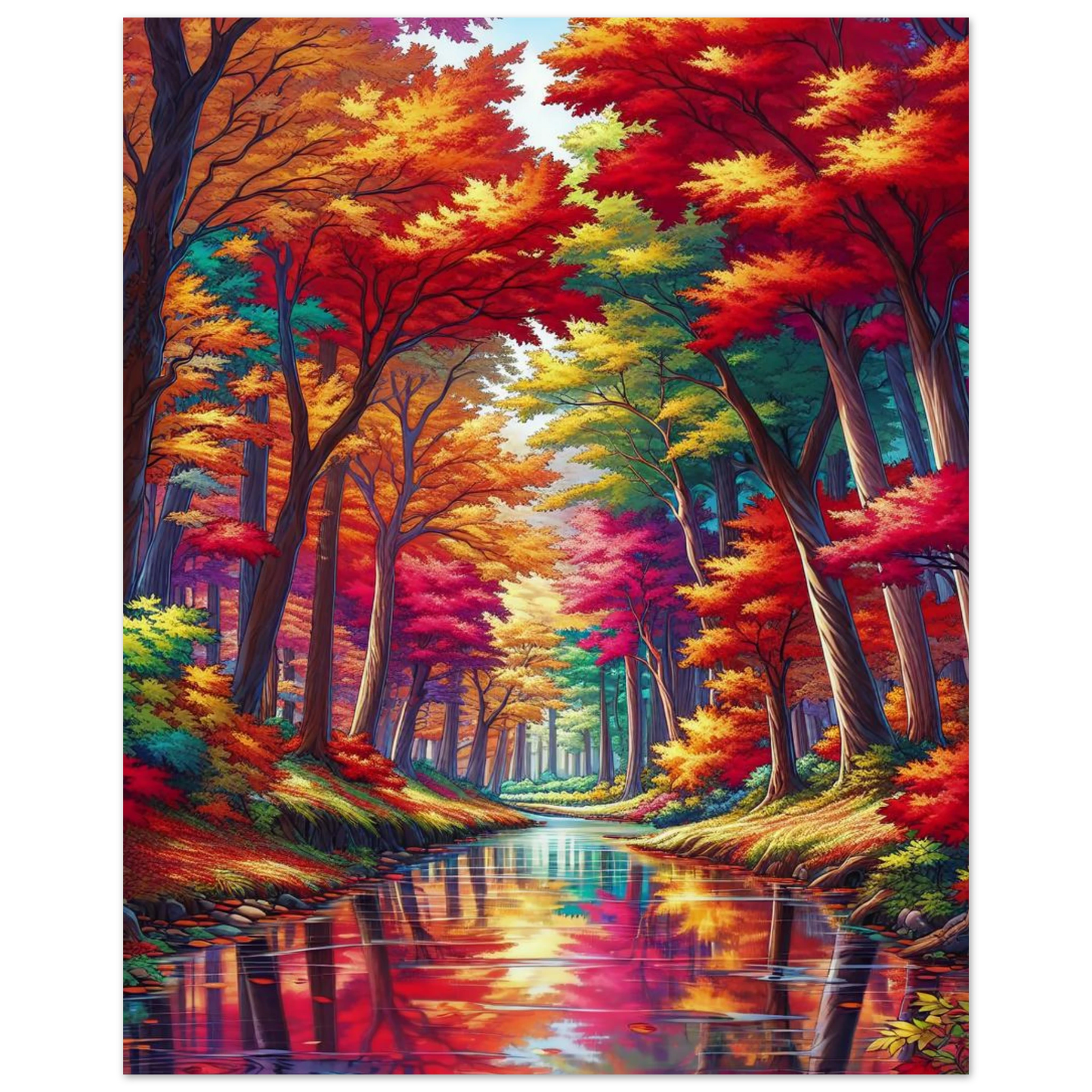Poster Vakiart : Forêt d'Automne Enchantée maquette