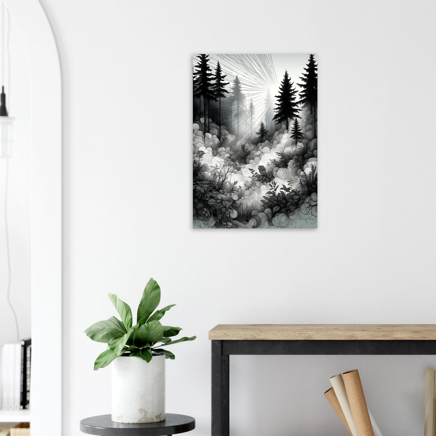Poster brume désenchantée masquette