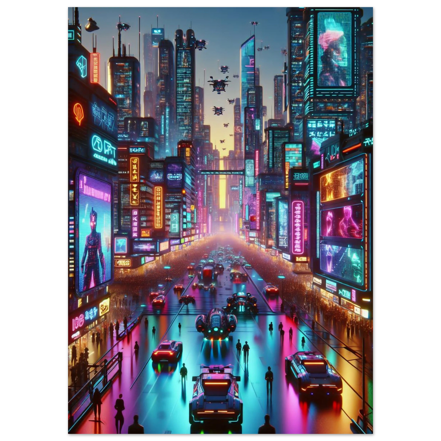 Affiche Vakiart : Néon Urbain maquette