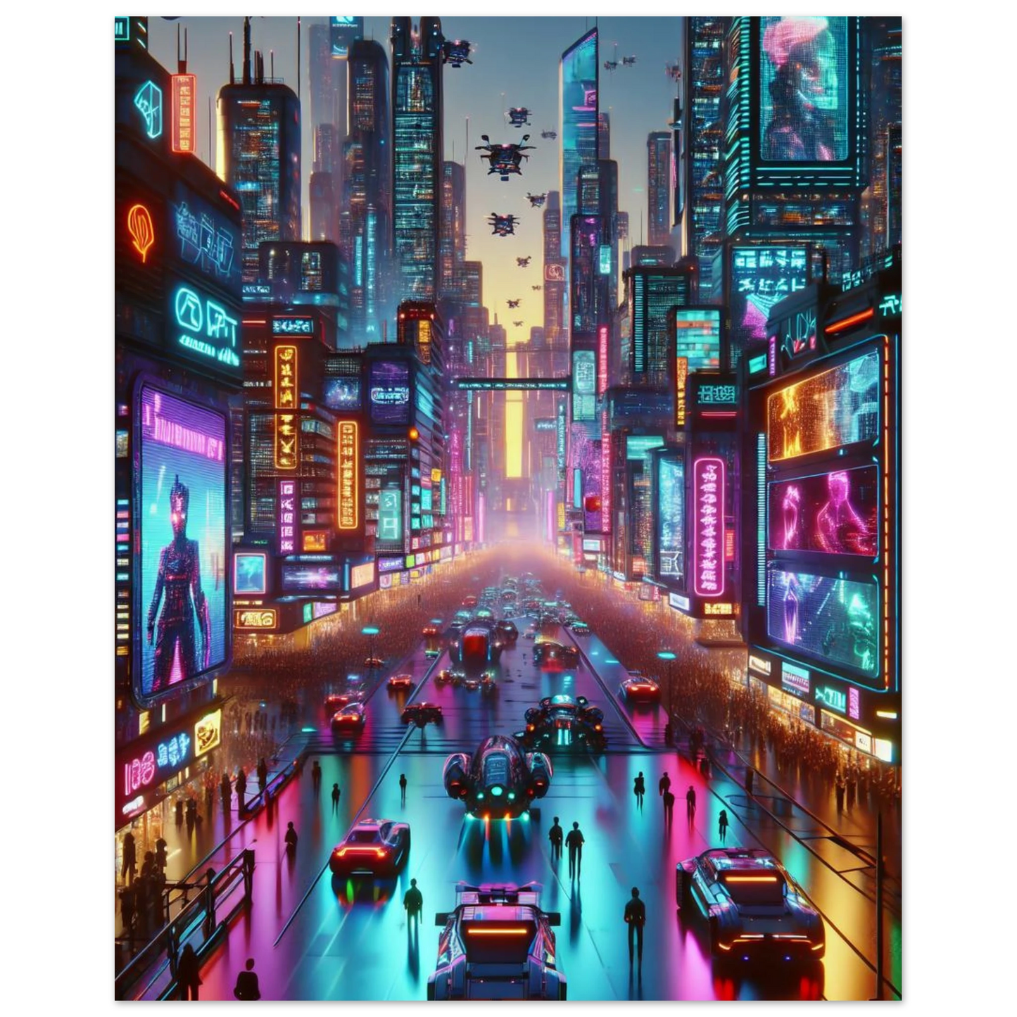 Poster Vakiart : Néon Urbain maquette