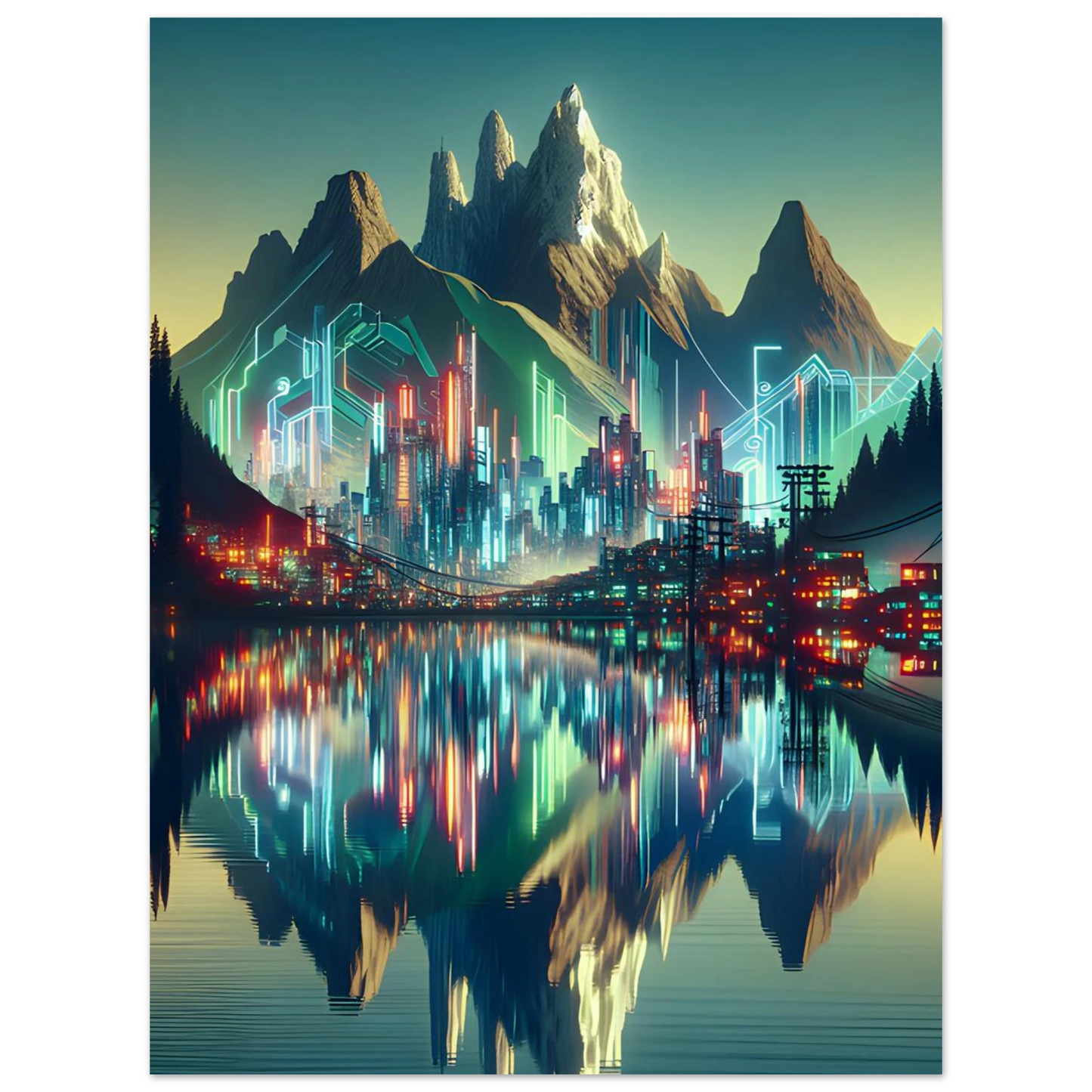 Affiche Vakiart : Reflet futuriste maquette