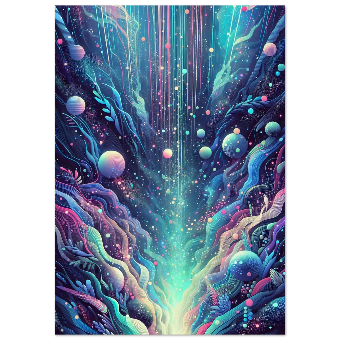 Poster Vakiart : Cosmos Fluo maquette