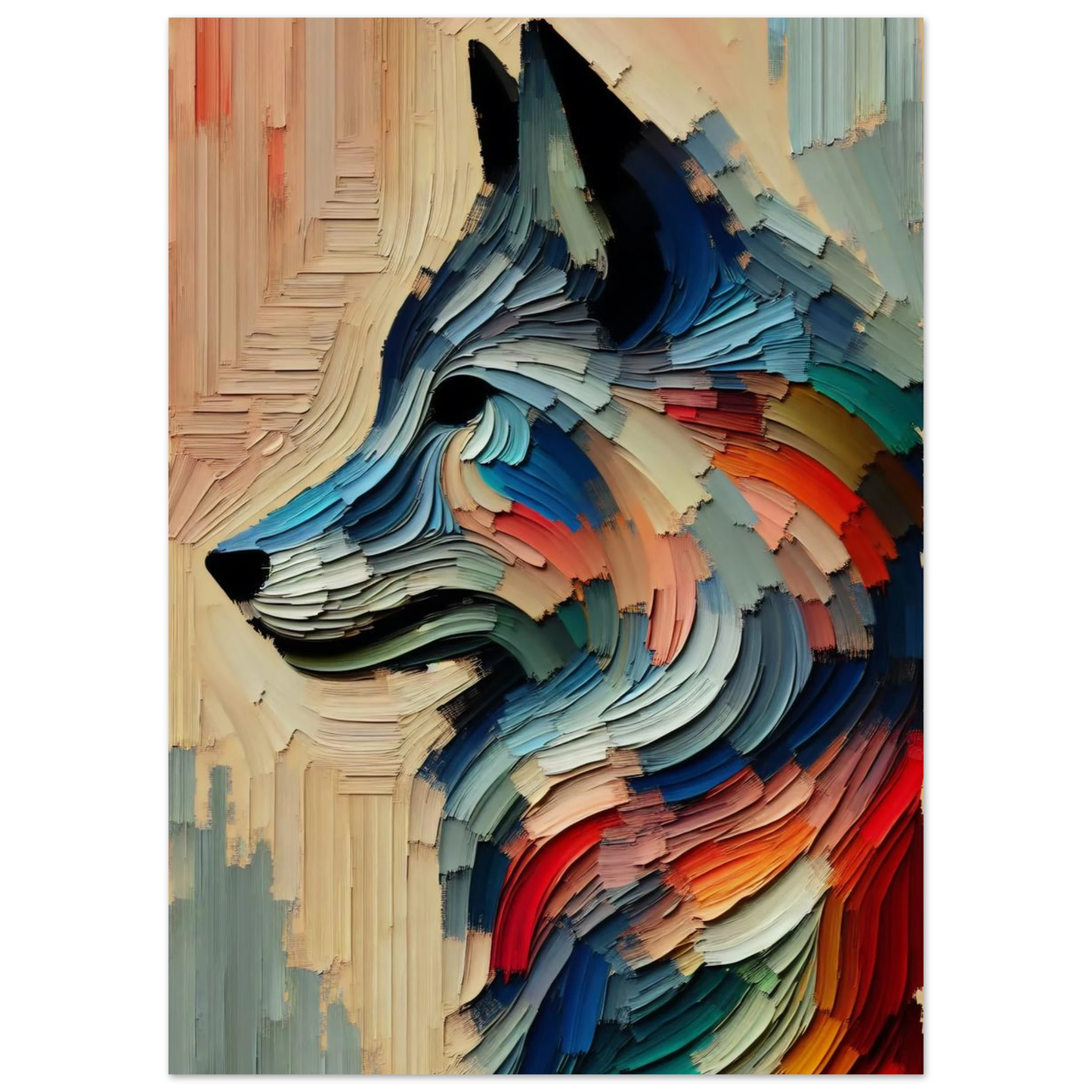 Poster Vakiart : Loup Éclectique maquette