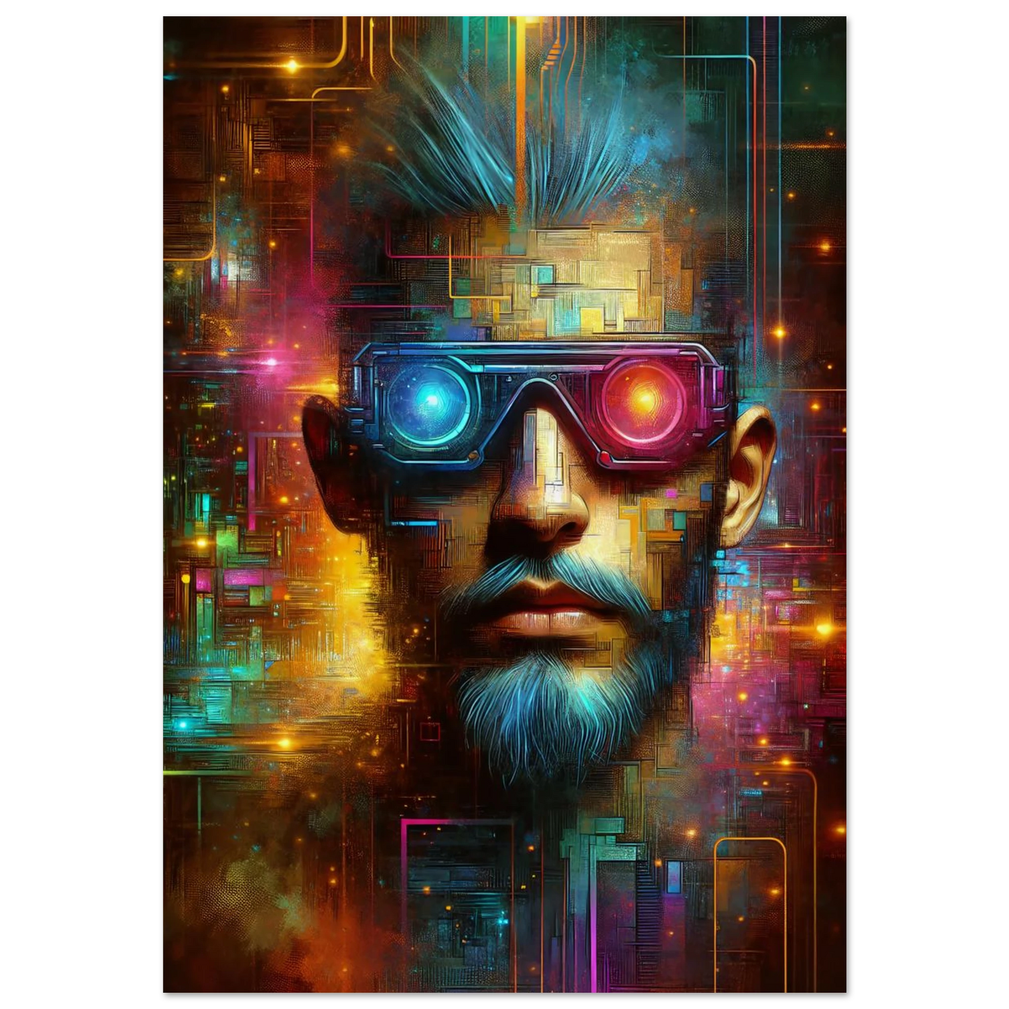 Affiche Vakiart : Visage lumineux maquette