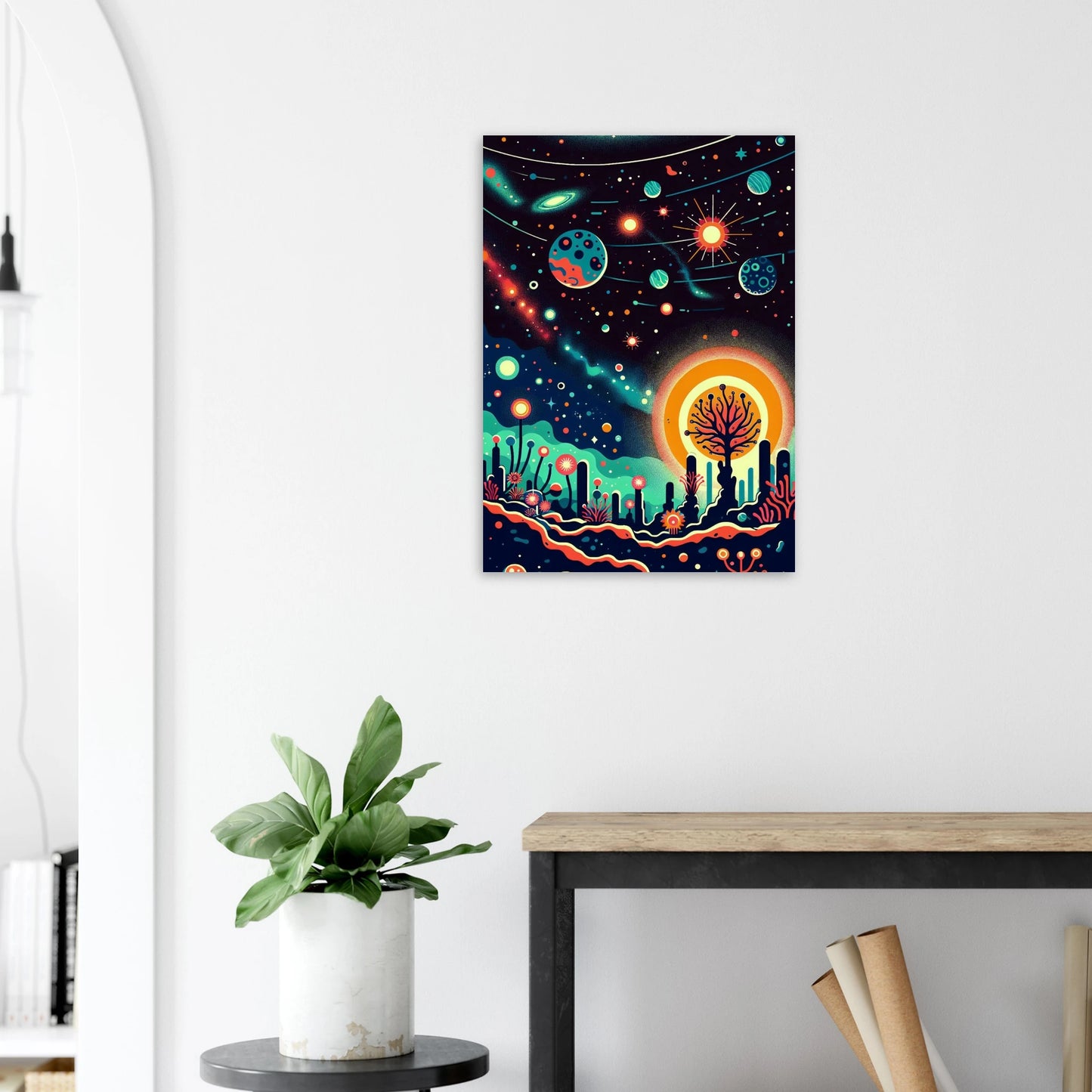 Affiche Vakiart : Éclats Cosmiques maquette
