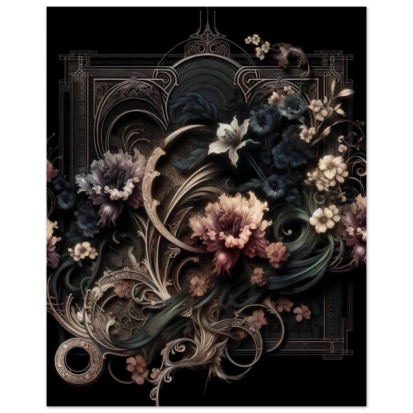 Affiche Vakiart : Fleurs Sombres maquette
