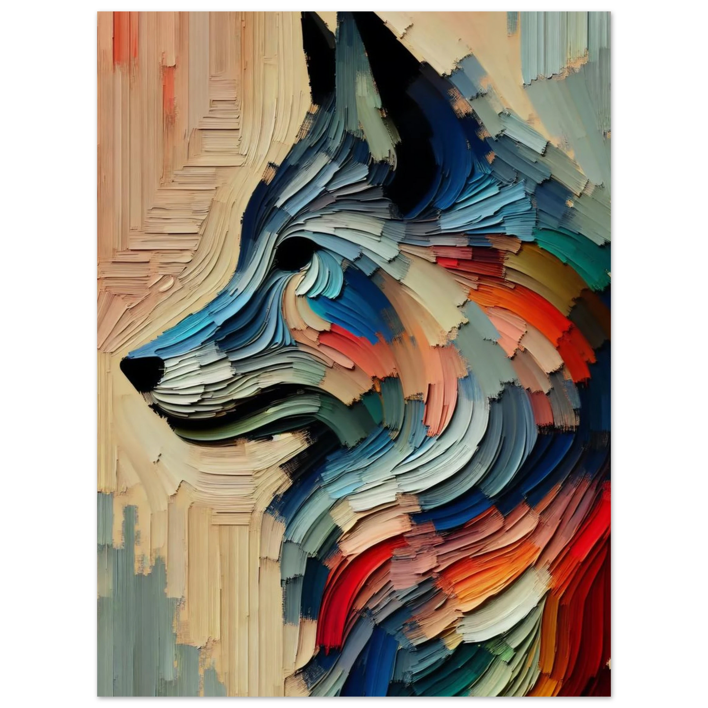 Poster Vakiart : Loup Éclectique maquette