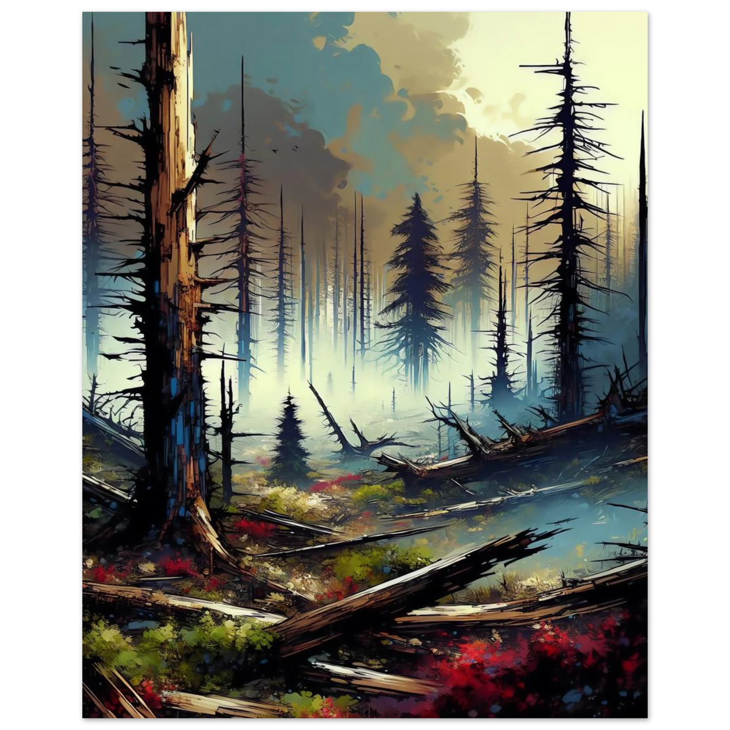 Affiche Forêt Post-Apocalyptique maquette