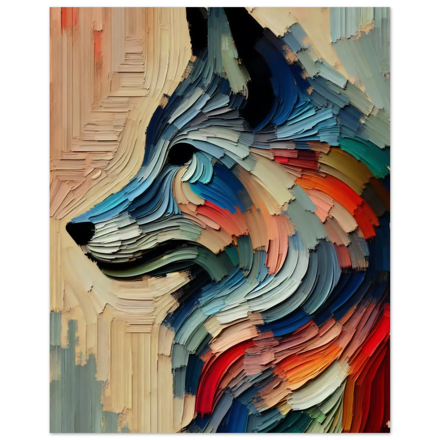 Affiche Vakiart : Loup Éclectique maquette
