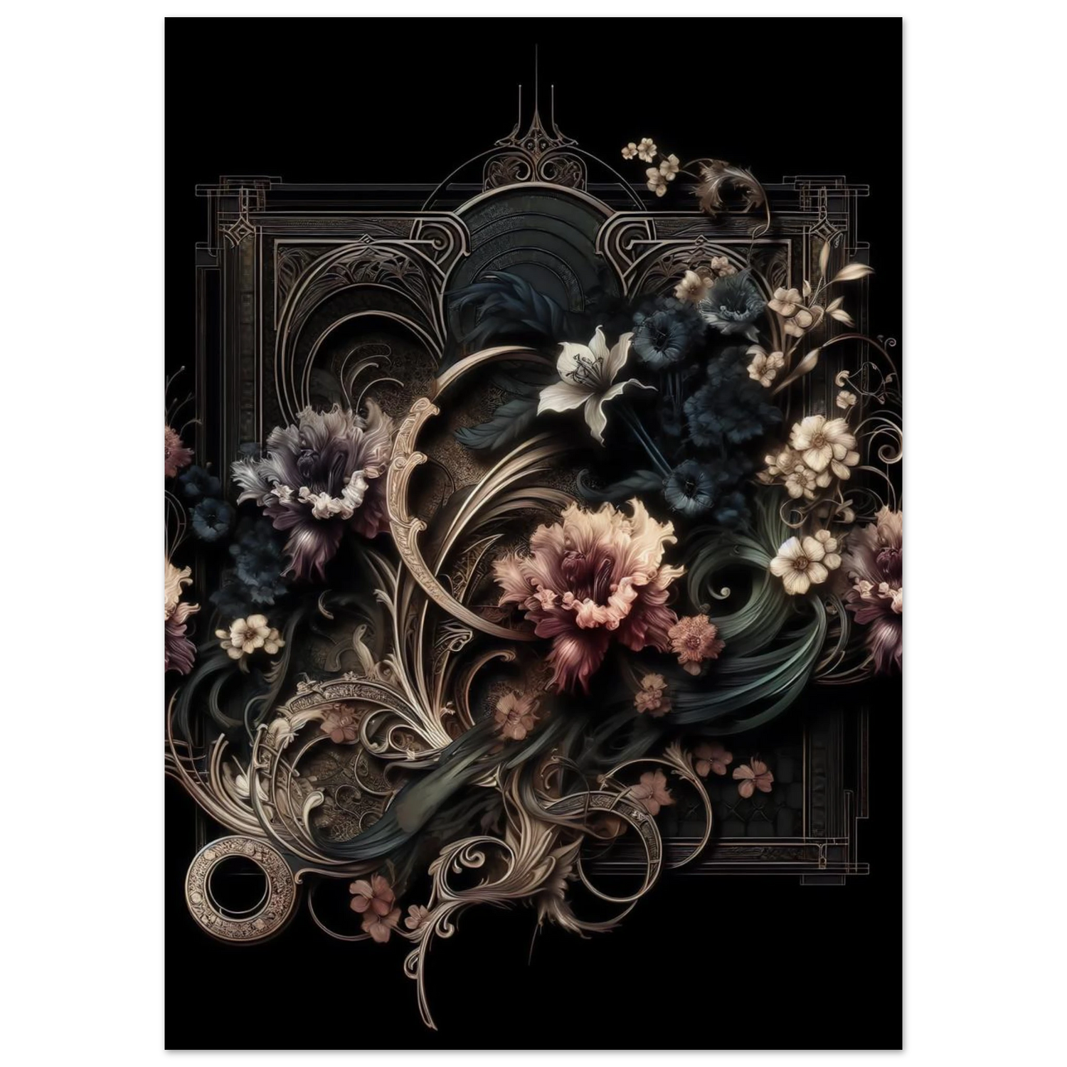 Poster Vakiart : Fleurs Sombres maquette