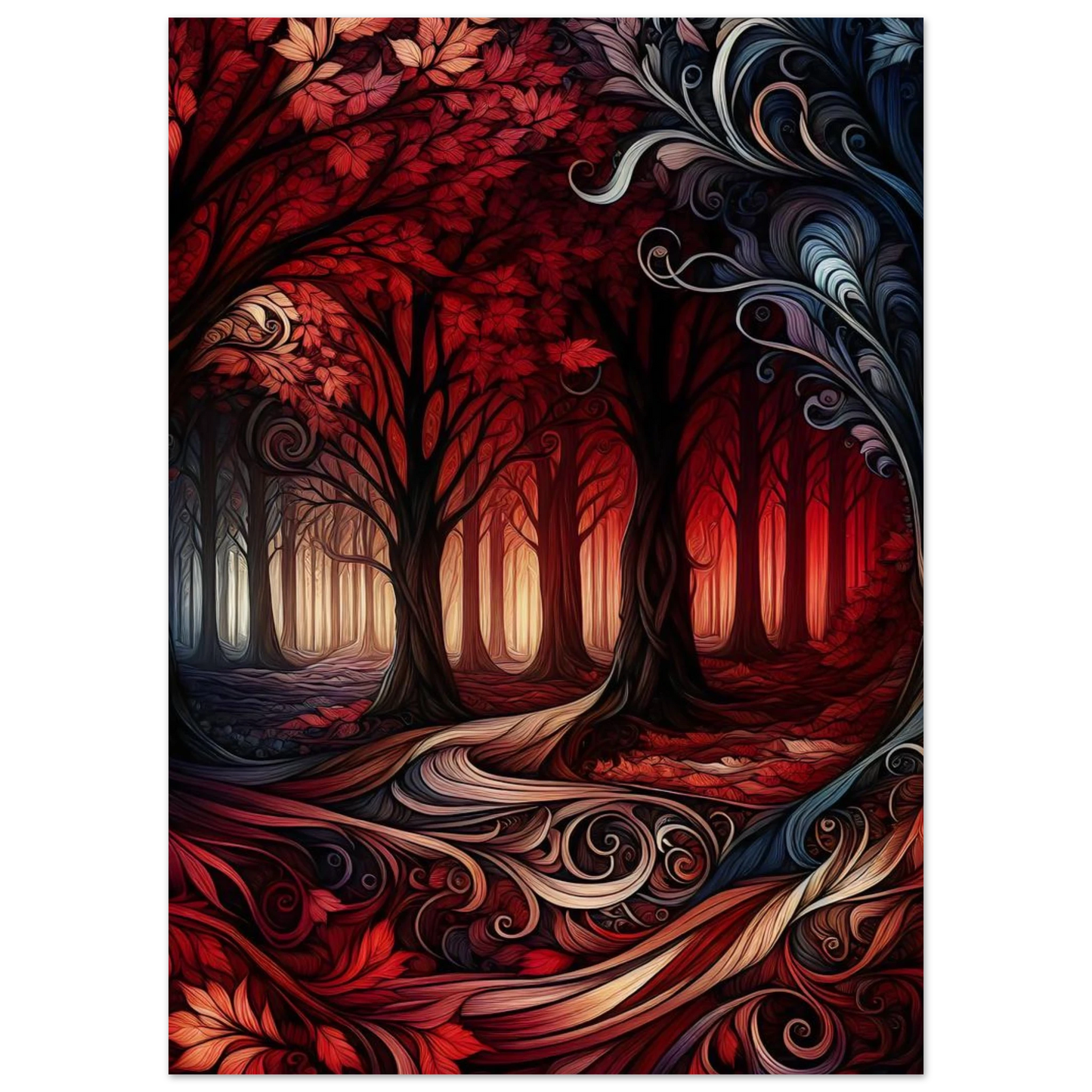 Poster Vakiart : Forêt d’Automne gothique maquette