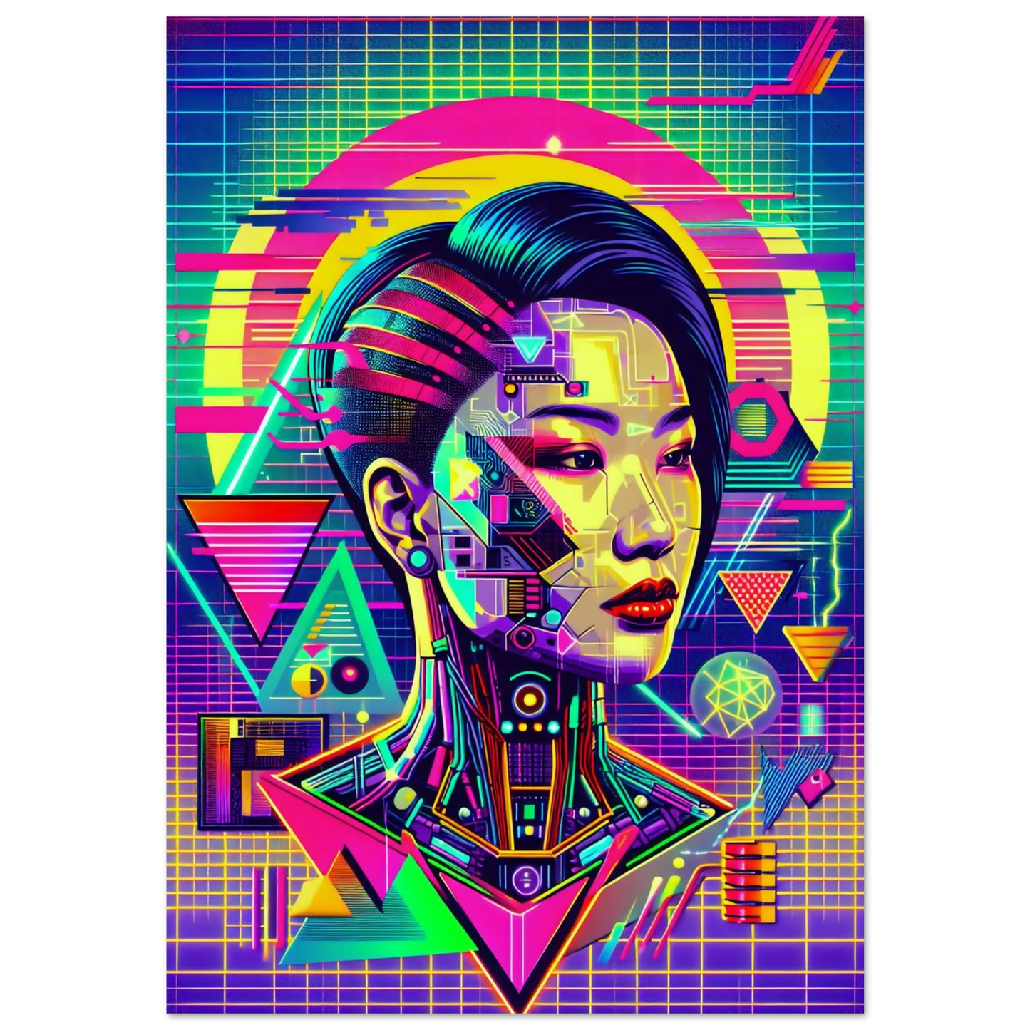 Poster Femme Néon