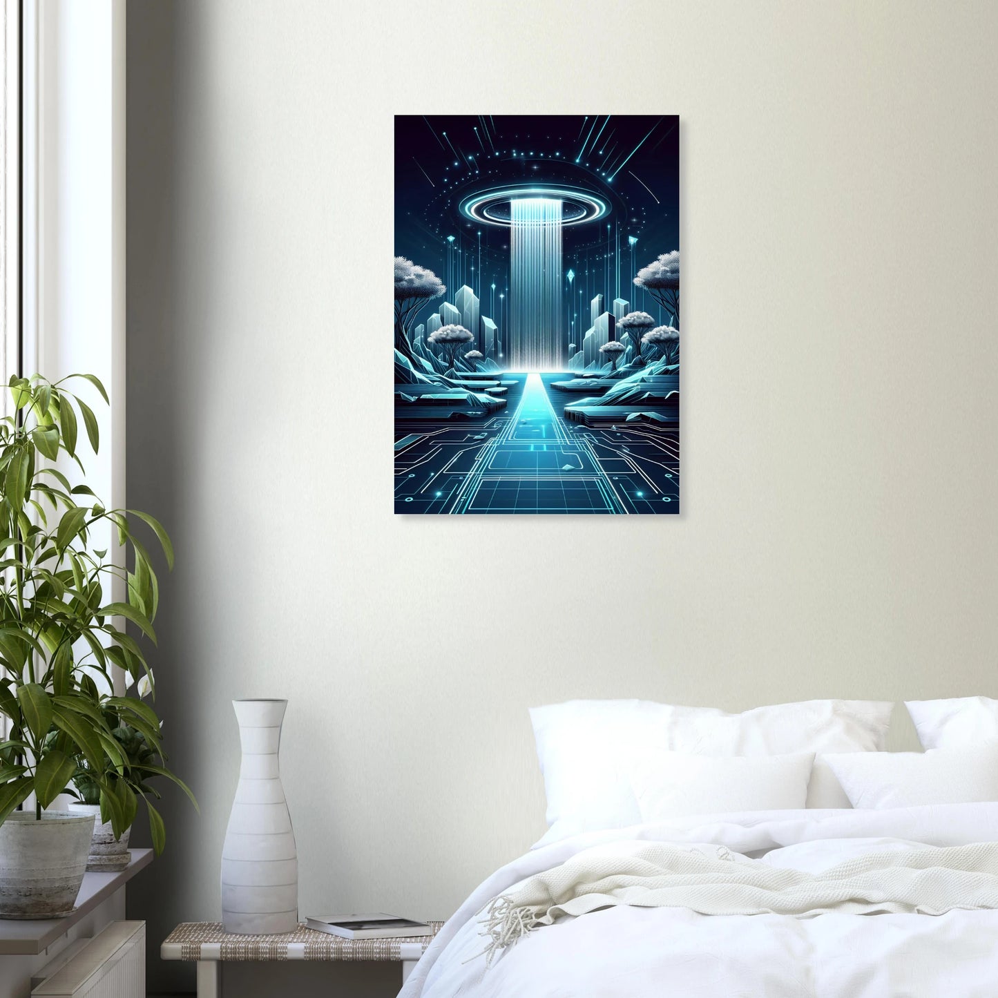 Cascade Futuriste | Poster - Vakiart