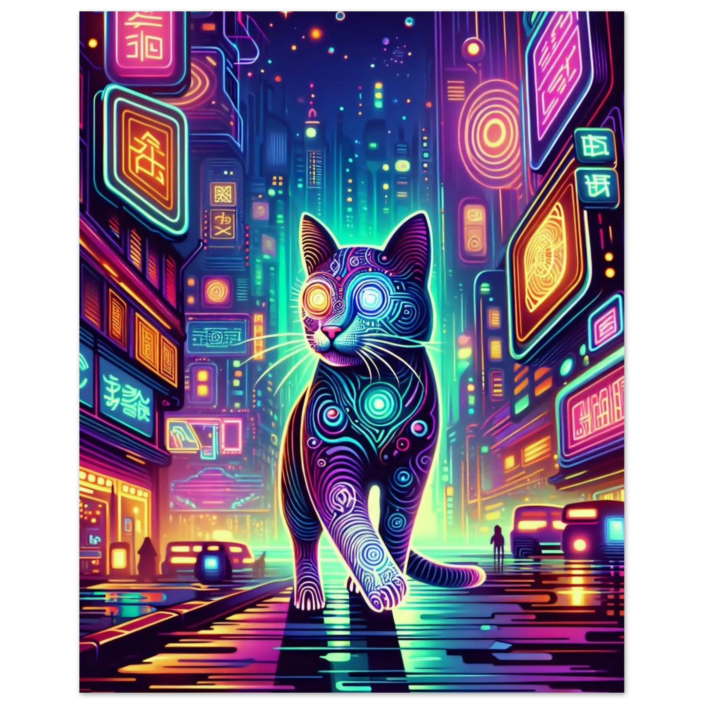 Affiche Vakiart : Félinaire Électrique maquette