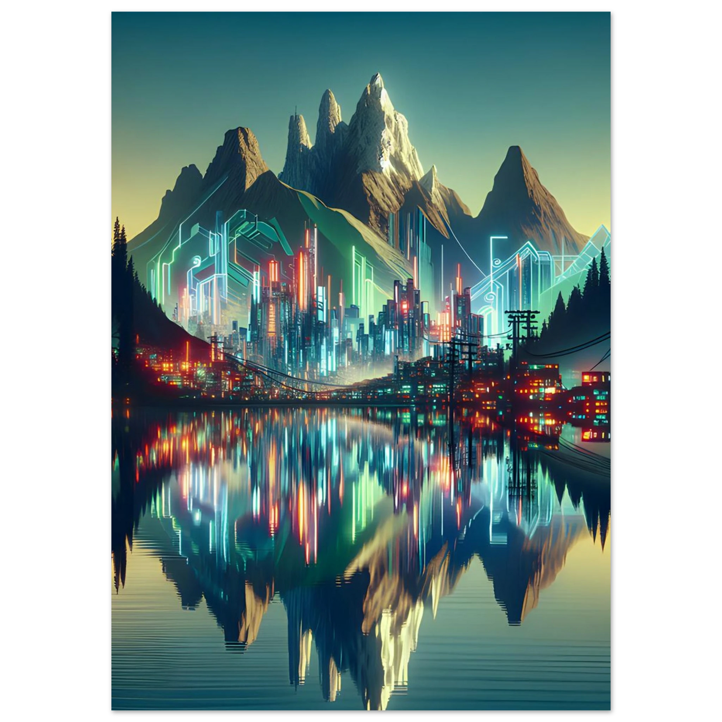 Affiche Vakiart : Reflet futuriste maquette