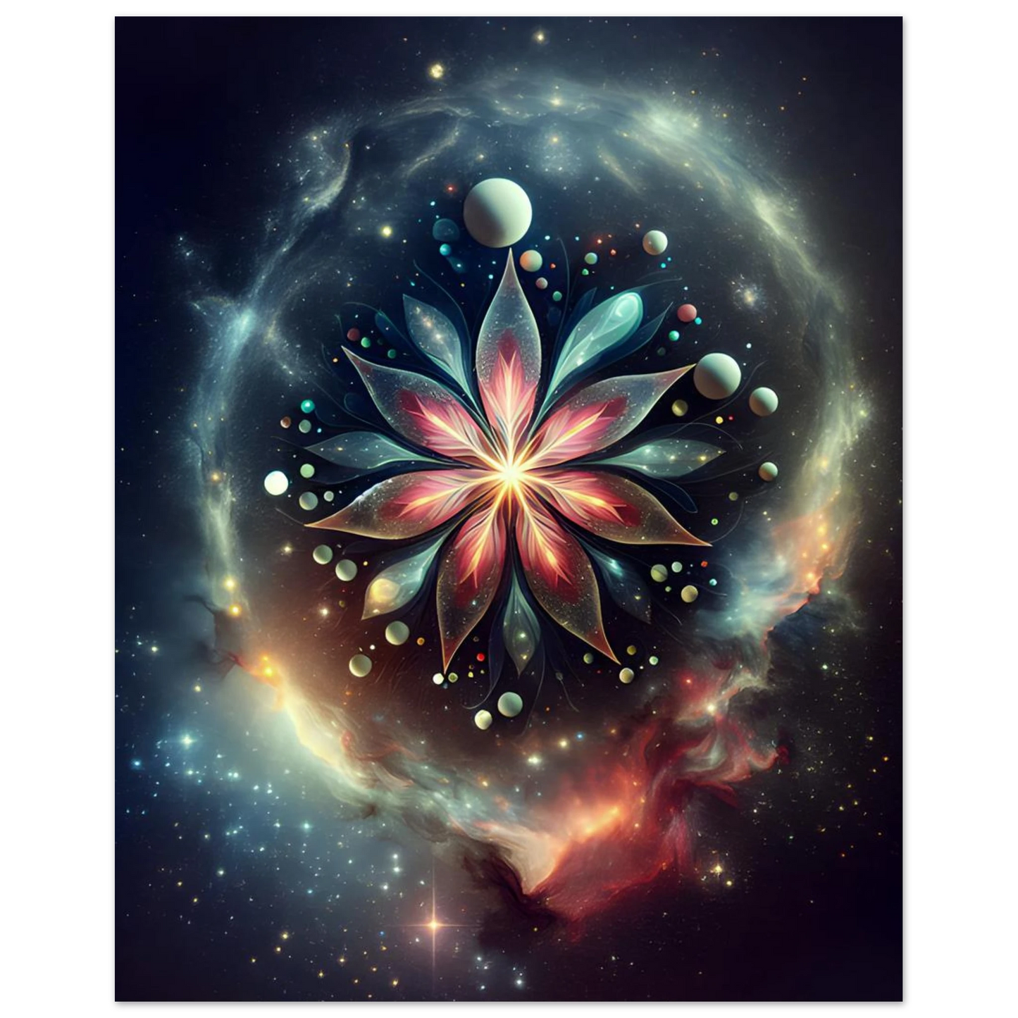 Poster Vakiart : Fleur Cosmotique maquette