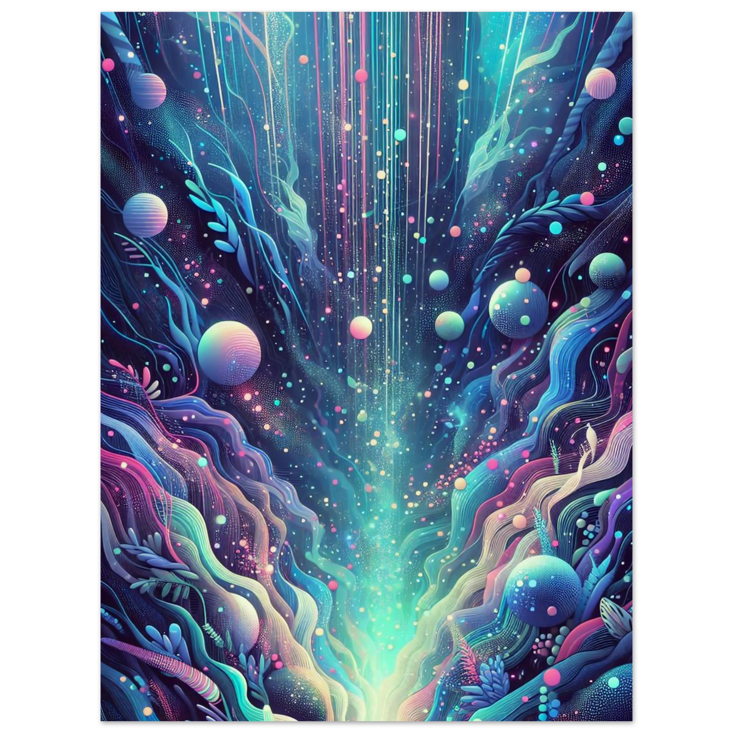 Poster Vakiart : Cosmos Fluo maquette