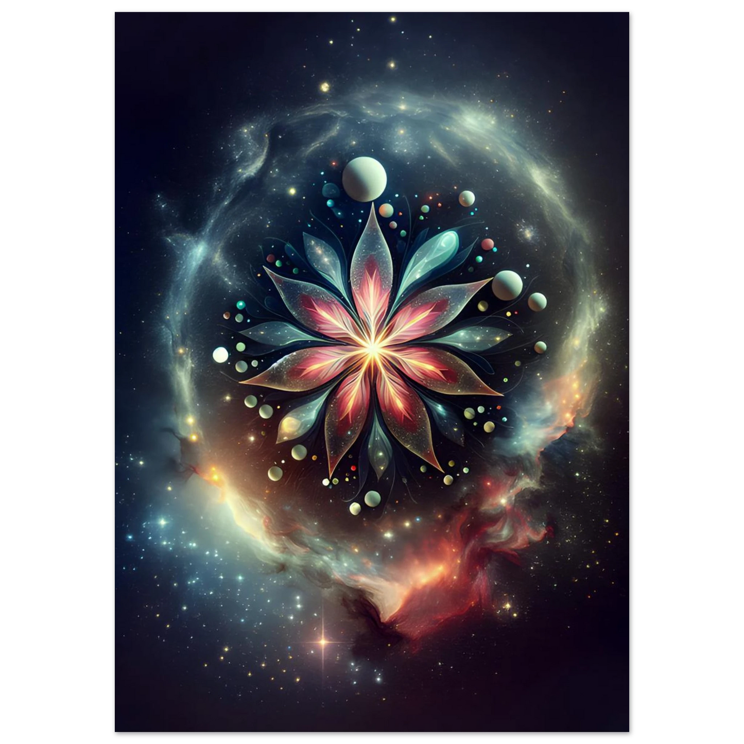 Poster Vakiart : Fleur Cosmotique maquette