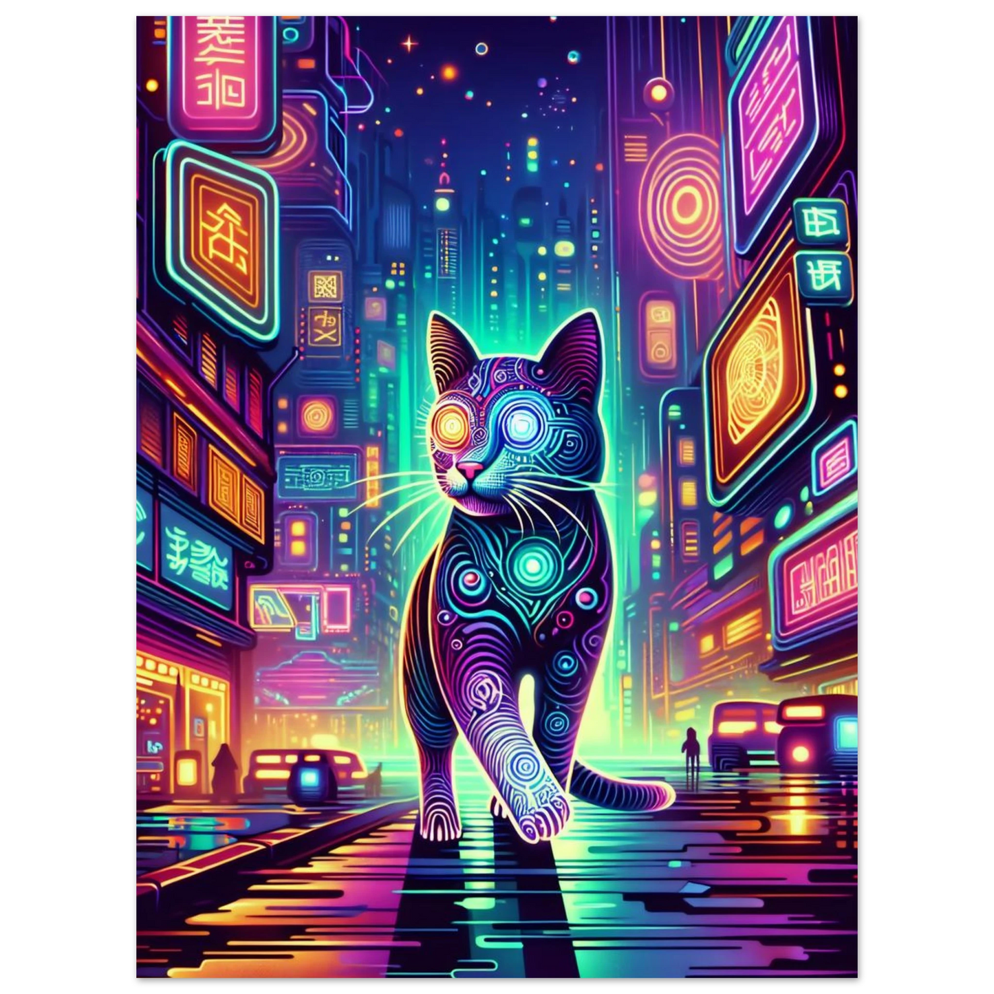 Affiche Vakiart : Félinaire Électrique maquette