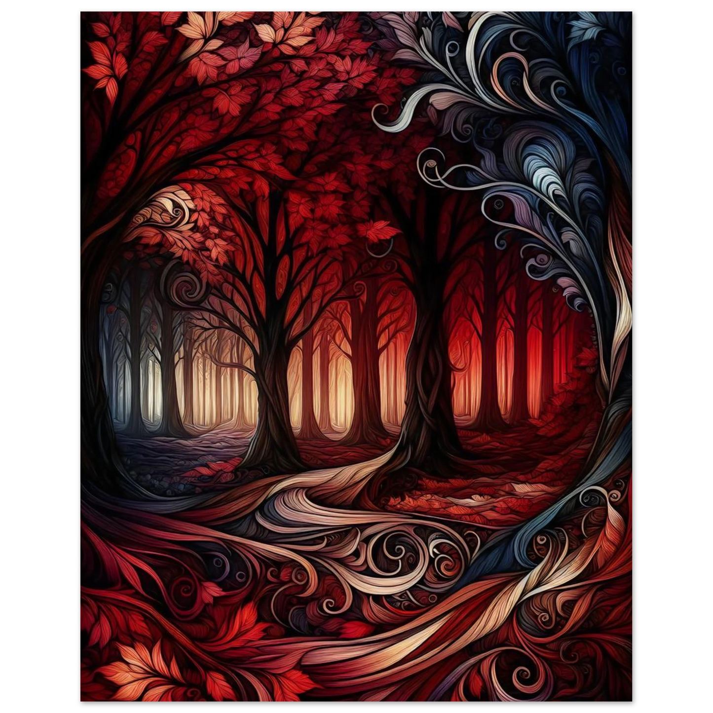 Poster Vakiart : Forêt d’Automne gothique maquette
