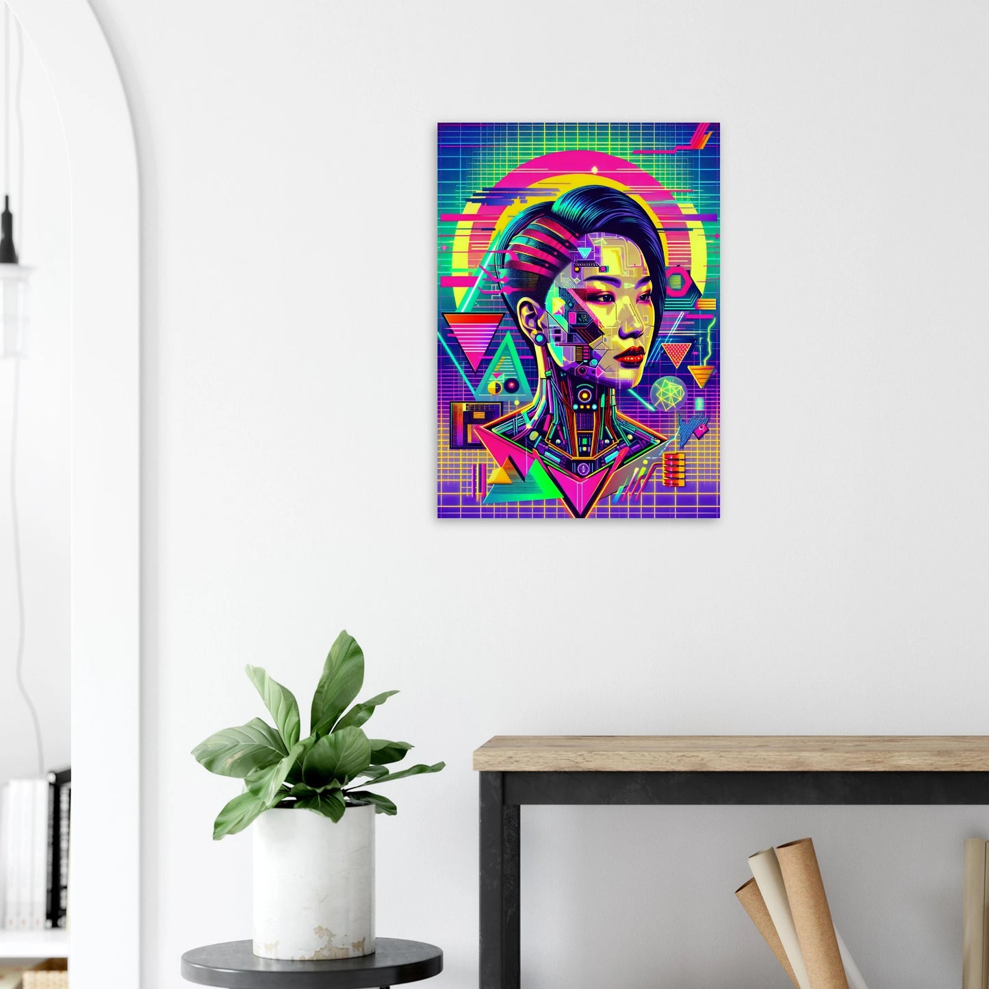 Affiche Femme Néon maquette