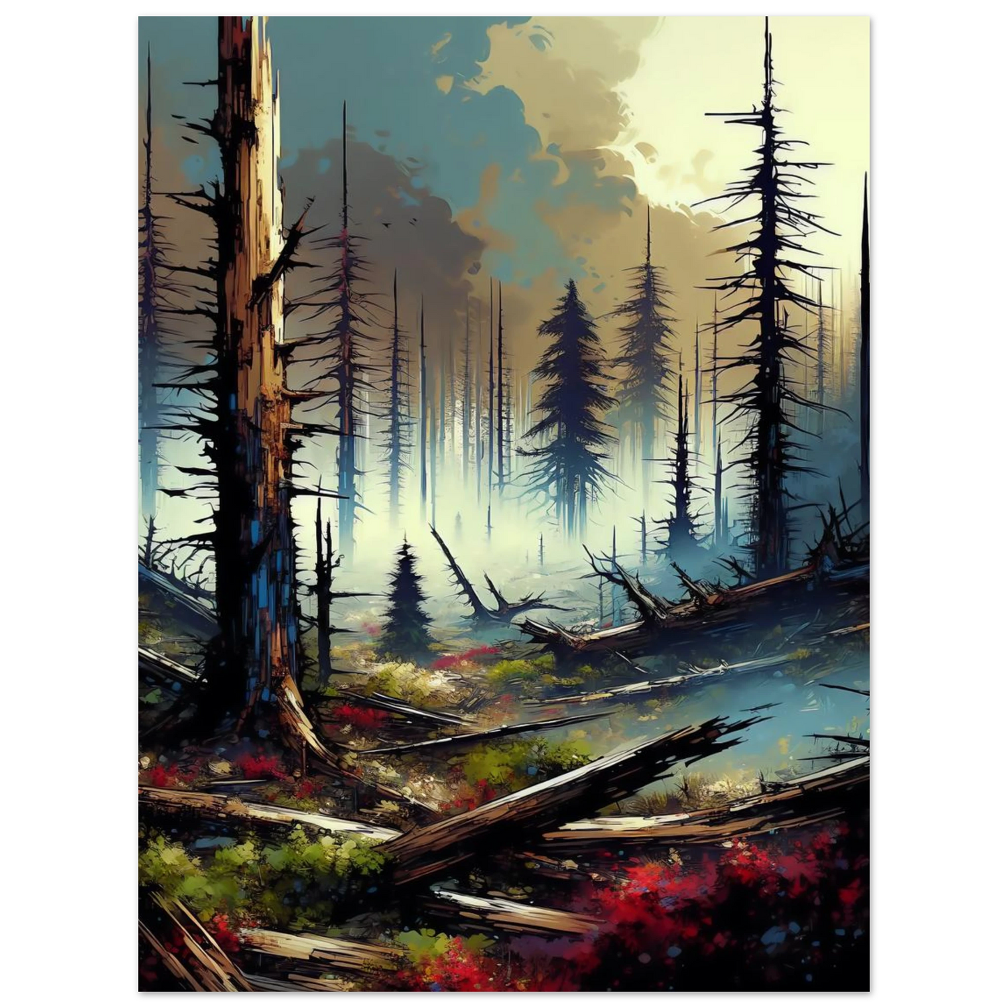 Poster Forêt Post-Apocalyptique maquette