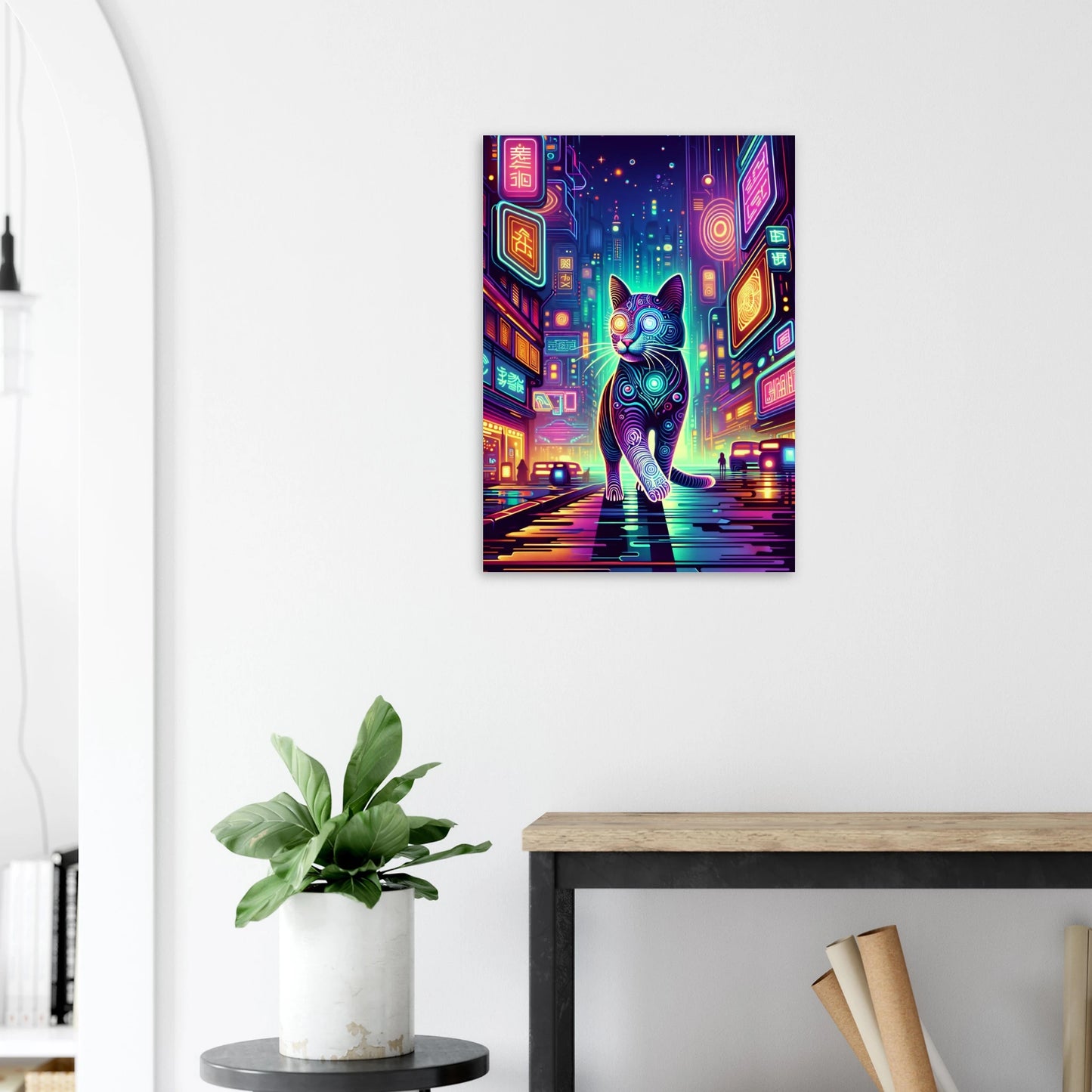 Affiche Vakiart : Félinaire Électrique maquette