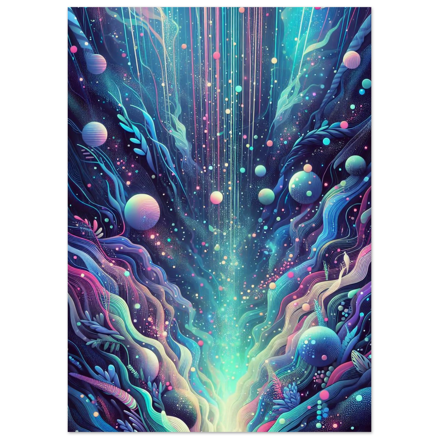 Poster Vakiart : Cosmos Fluo maquette