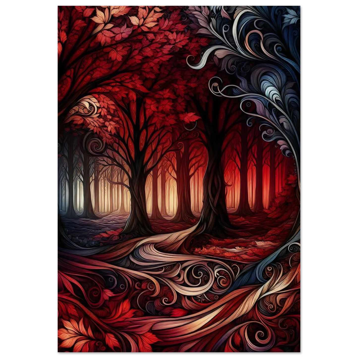 Poster Vakiart : Forêt d’Automne gothique maquette