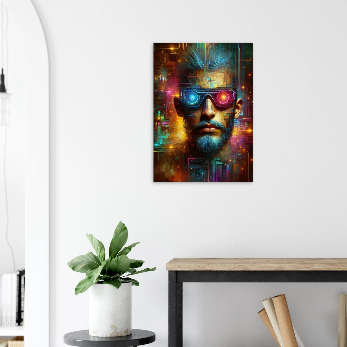 Affiche Vakiart : Visage lumineux maquette