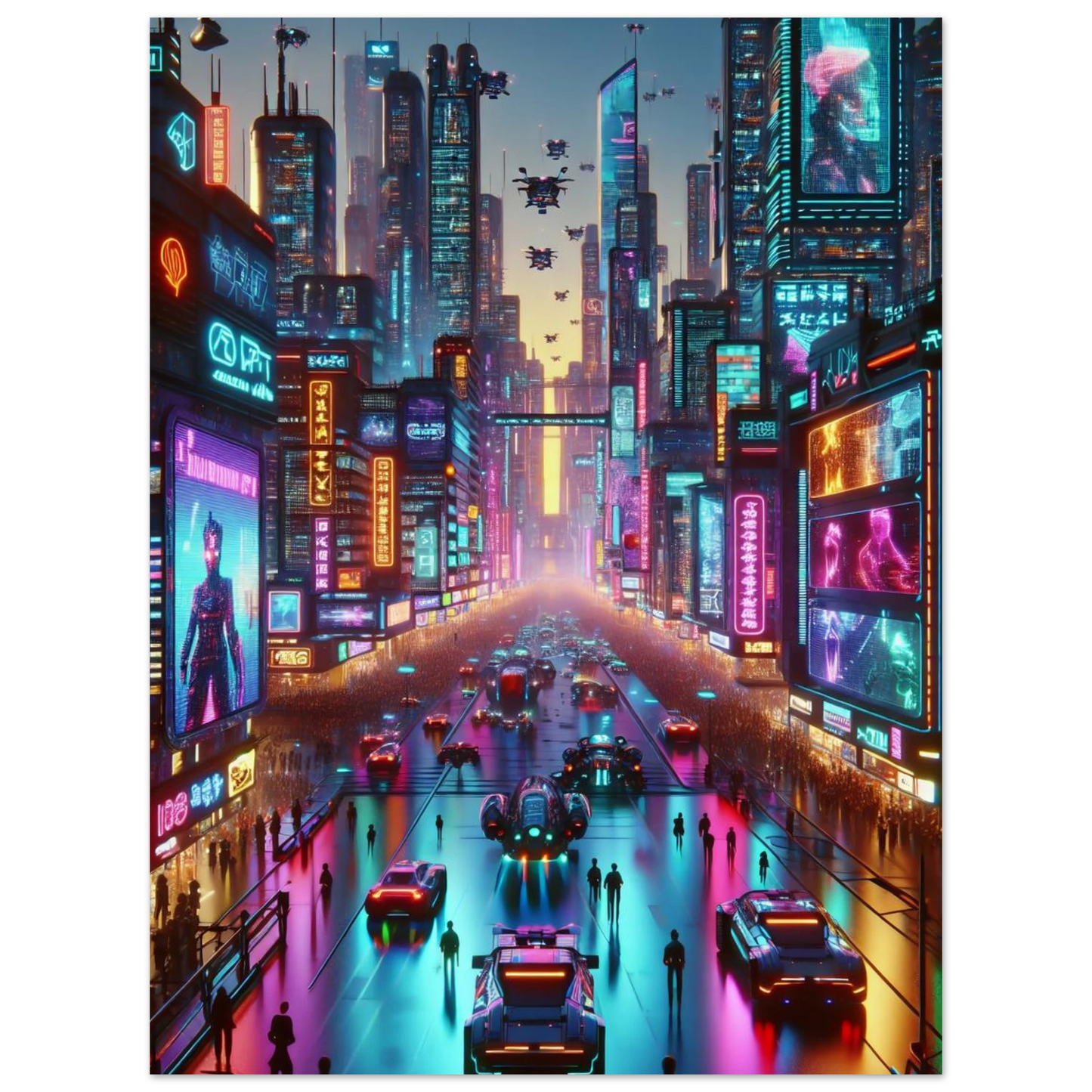 Affiche Vakiart : Néon Urbain maquette