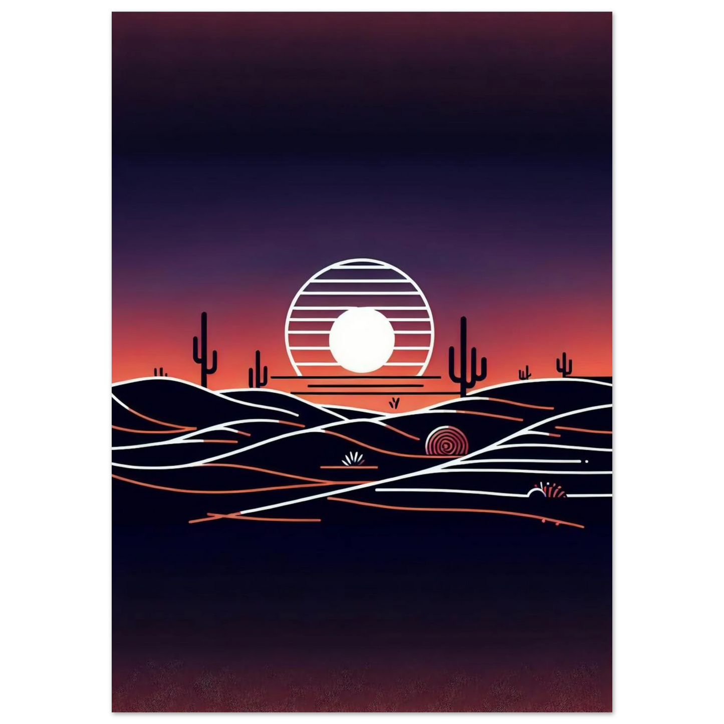 Affiche Vakiart : Lever du Soleil Minimaliste maquette