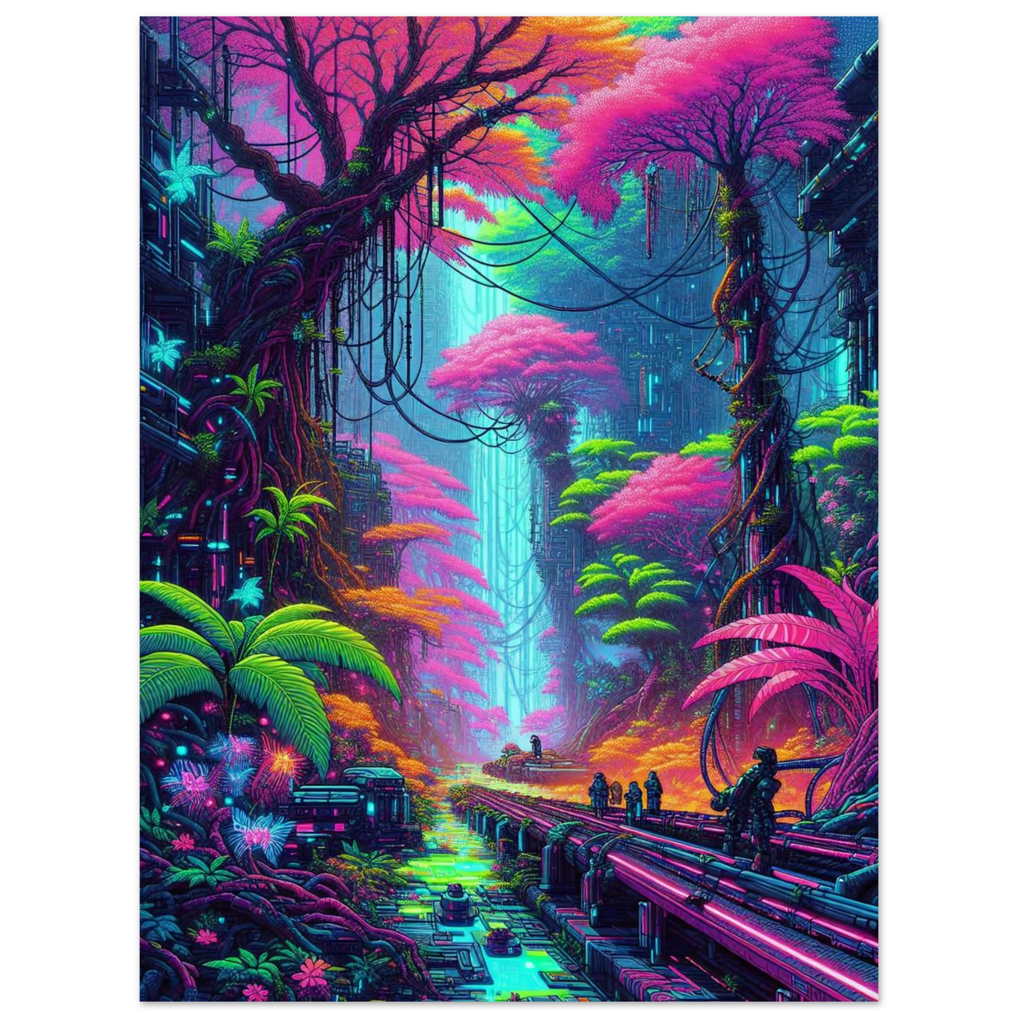 Poster Jungle Synthétique maquette