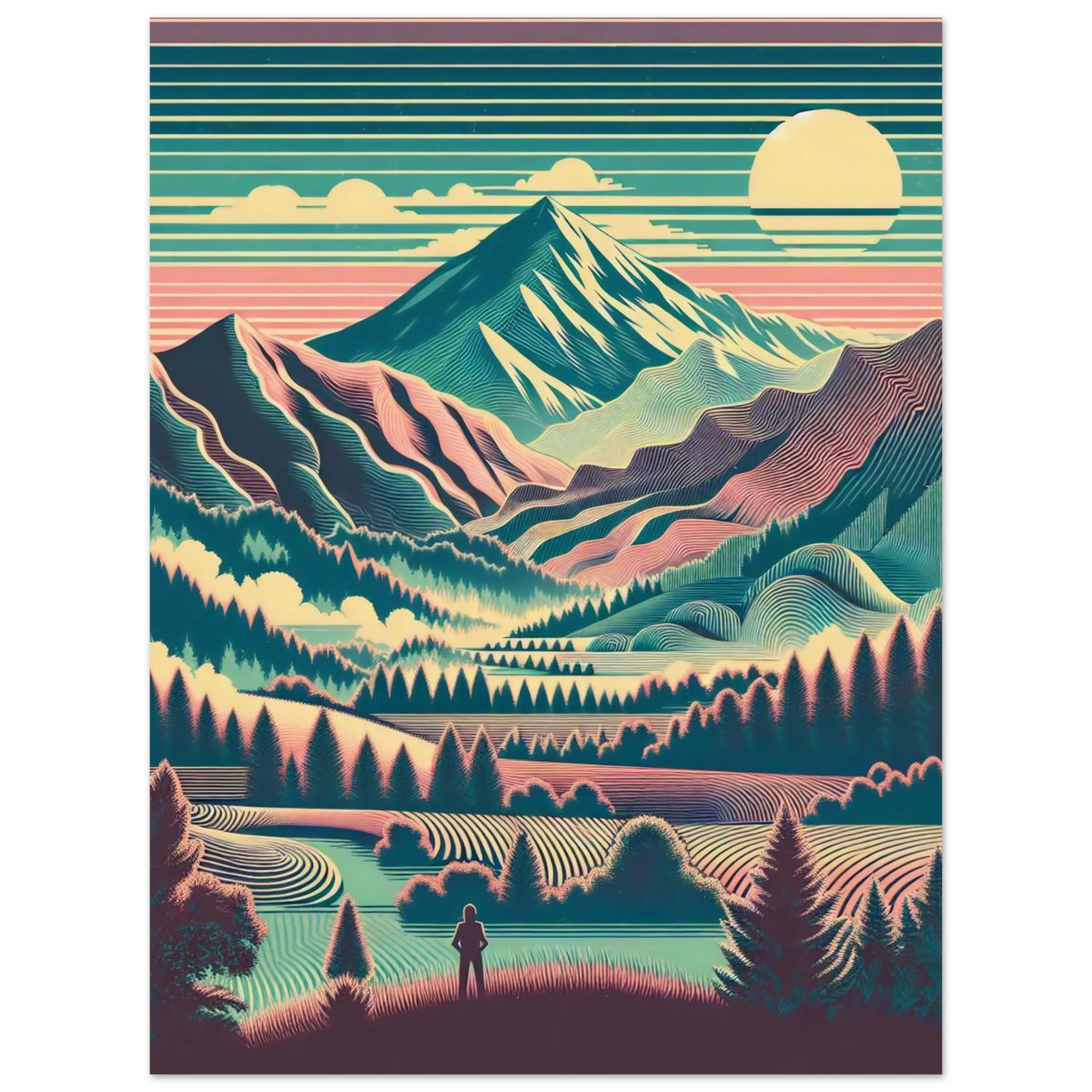 Poster Émerveillement Vintage maquette