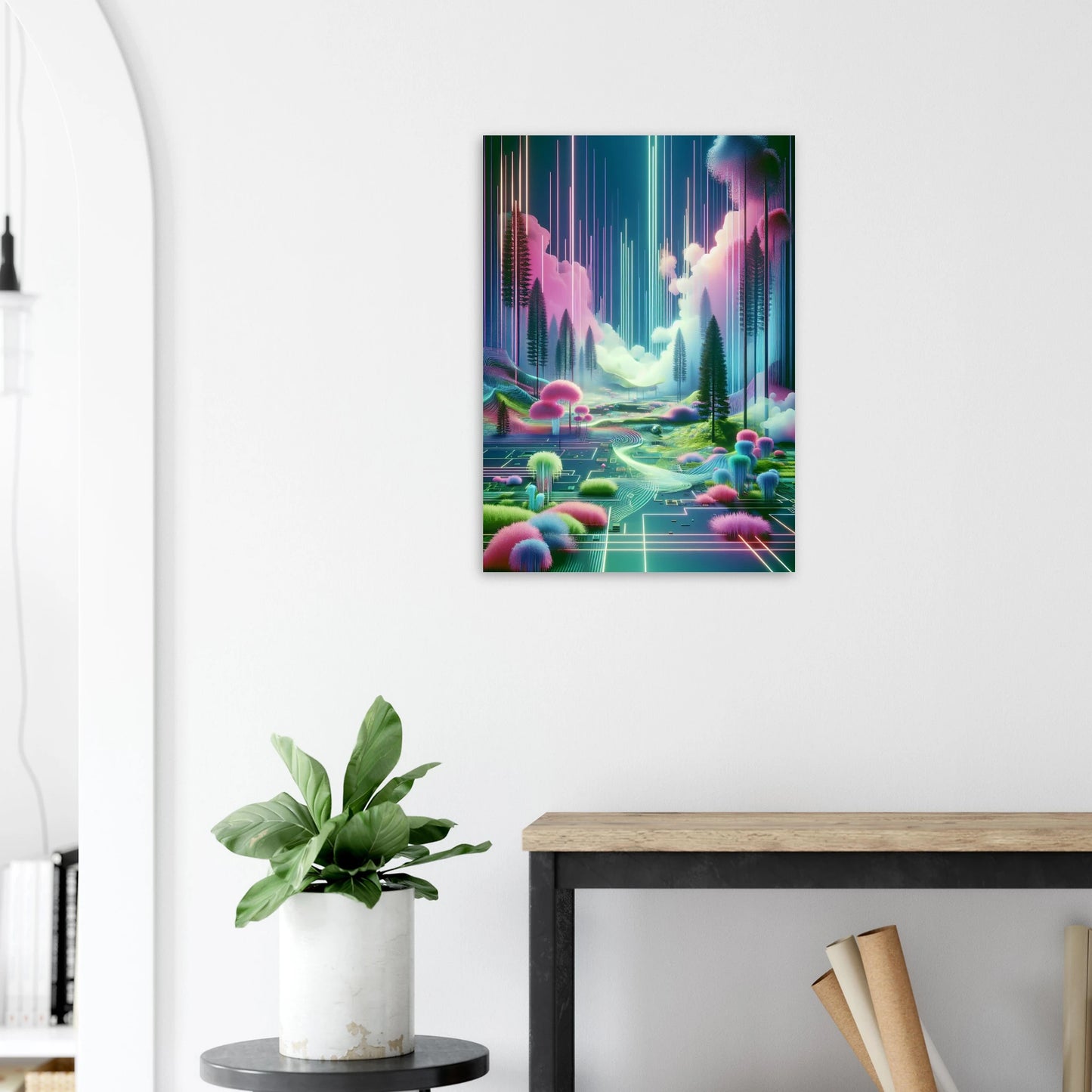 Affiche Vakiart : Forêt Néon maquette