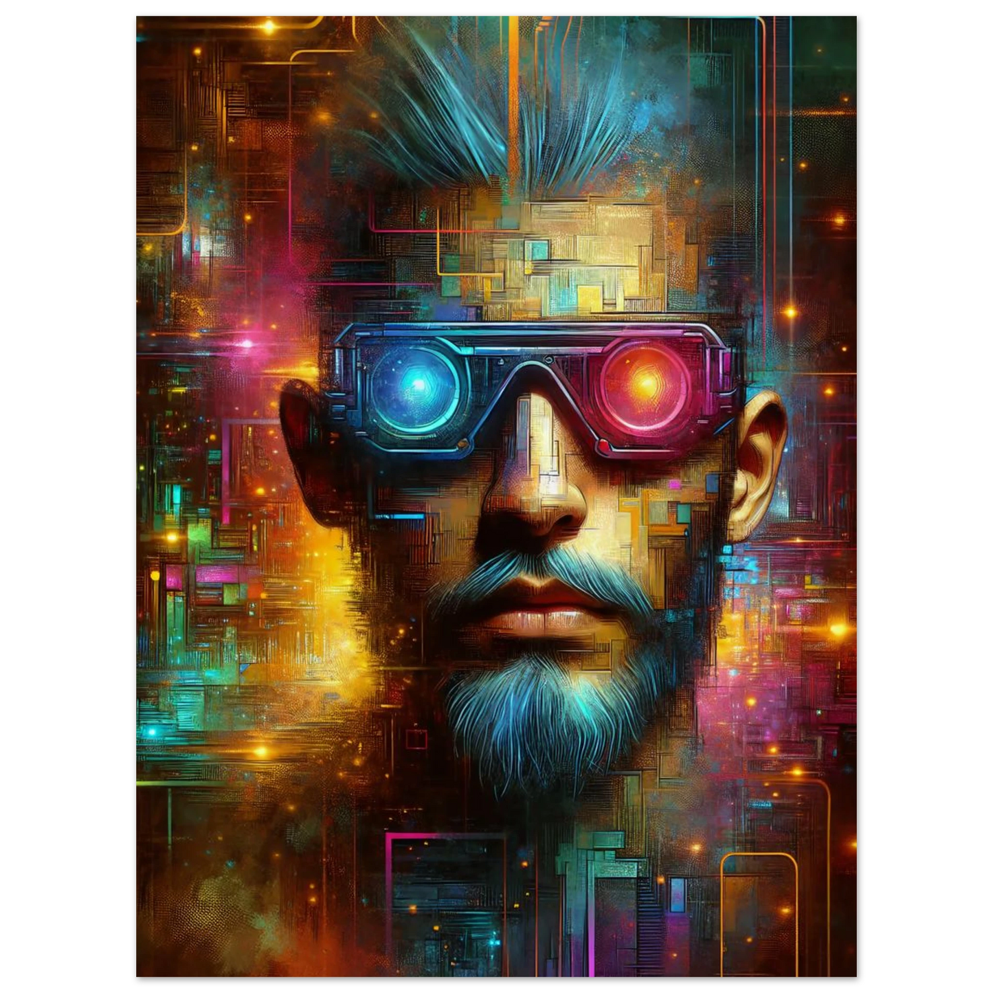 Affiche Vakiart : Visage lumineux maquette