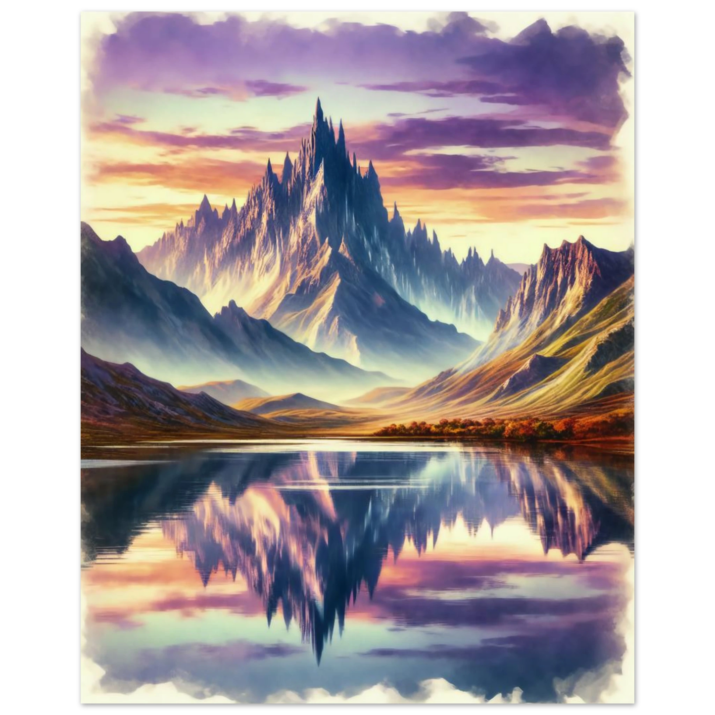 Affiche Vakiart : Reflet des Cimes maquette