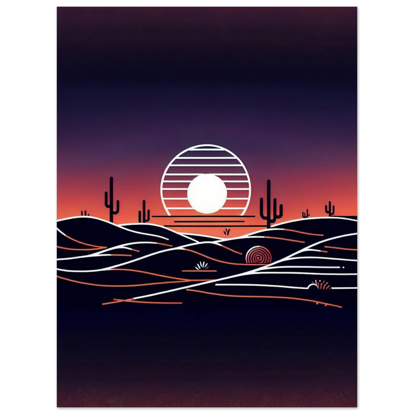 Affiche Vakiart : Lever du Soleil Minimaliste maquette