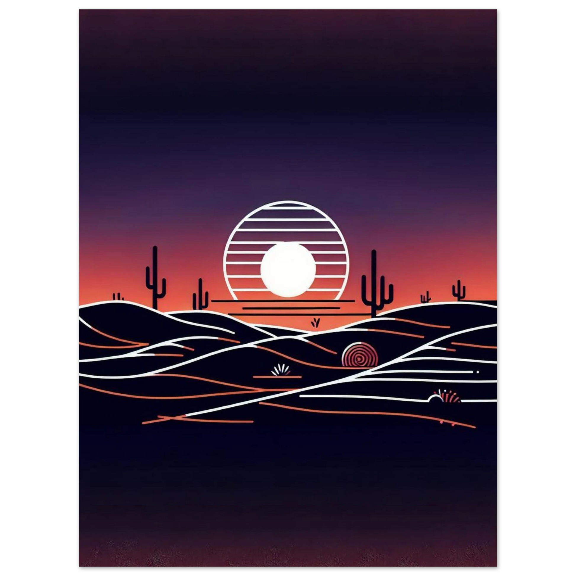 Affiche Vakiart : Lever du Soleil Minimaliste maquette