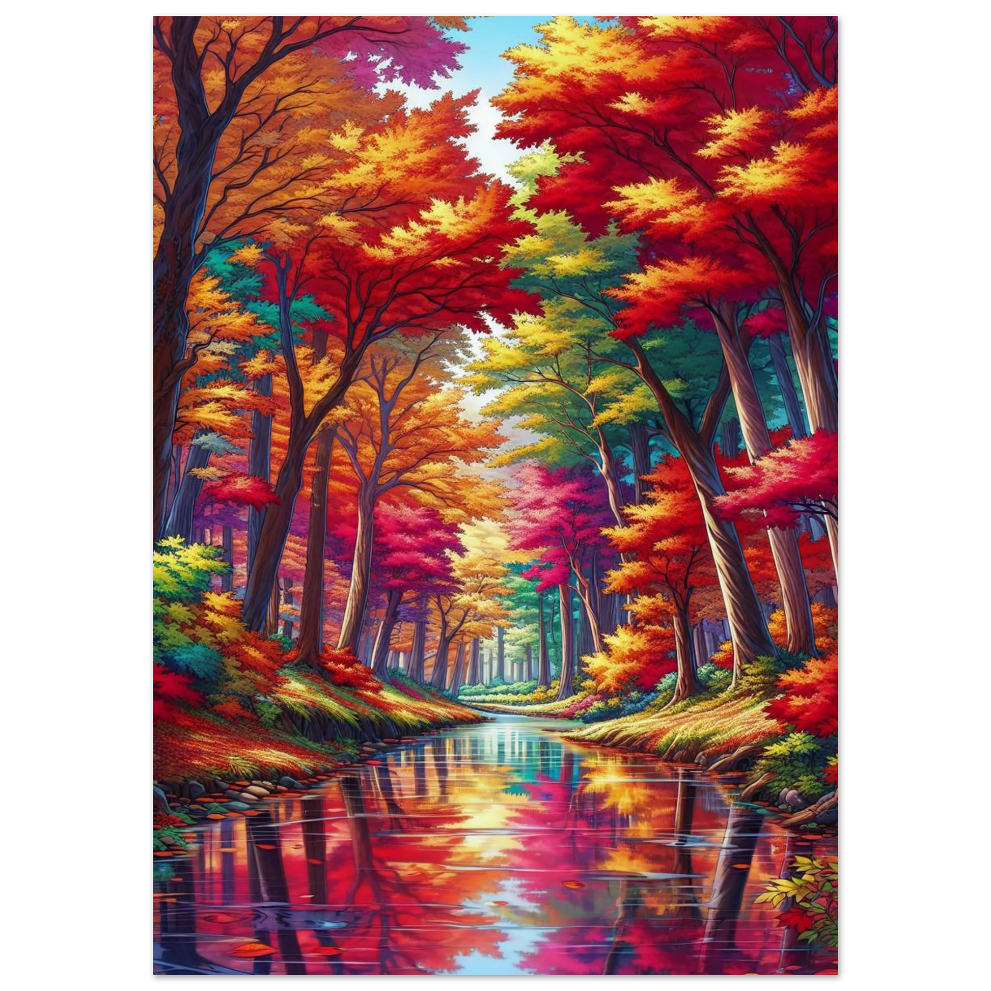 Poster Vakiart : Forêt d'Automne Enchantée maquette