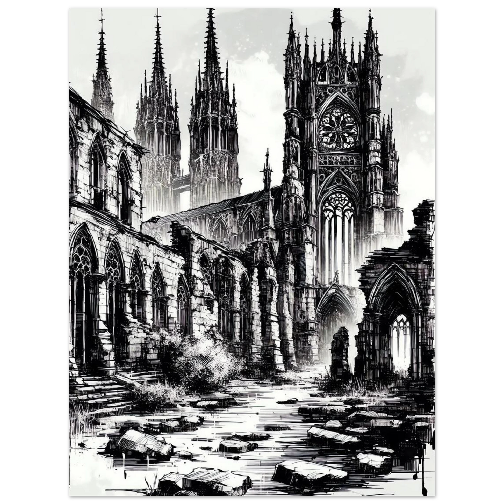 Affiche Vakiart : Cathédrale Fantomatique maquette
